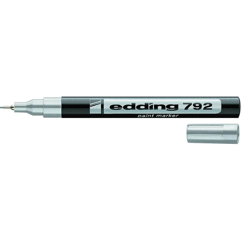 Маркер edding Paint e-792/13, 0,8 мм тонкий срібний